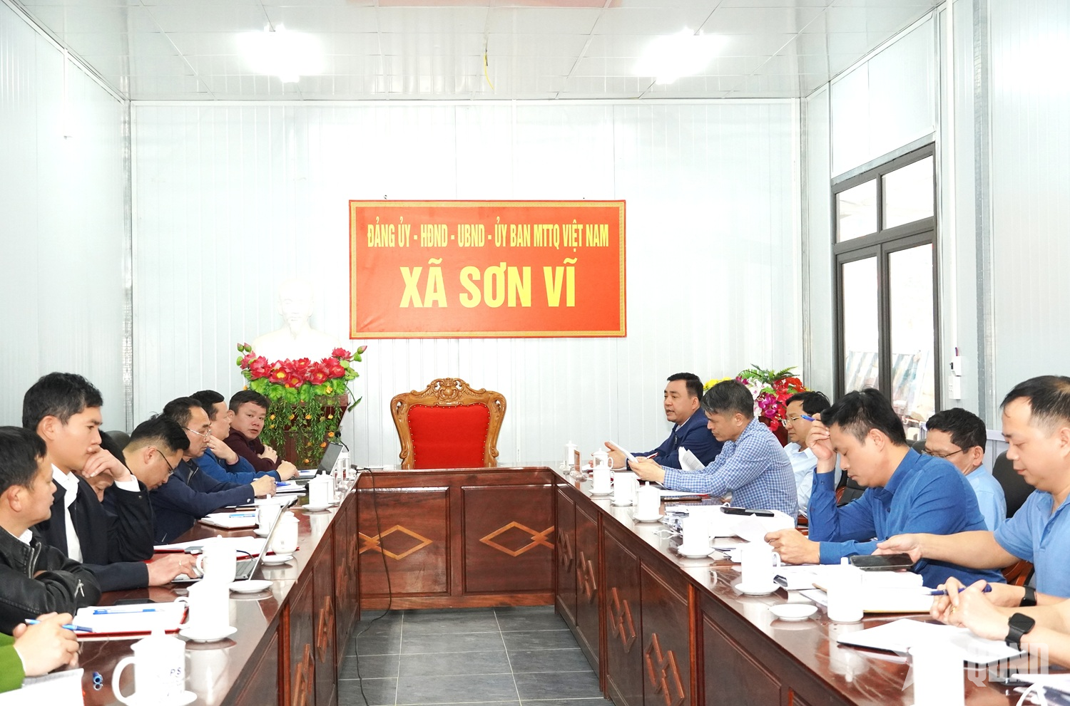 Đoàn kiểm tra, giám sát Tỉnh ủy Tuyên Quang giám sát tại Đảng ủy xã Sơn Vĩ

